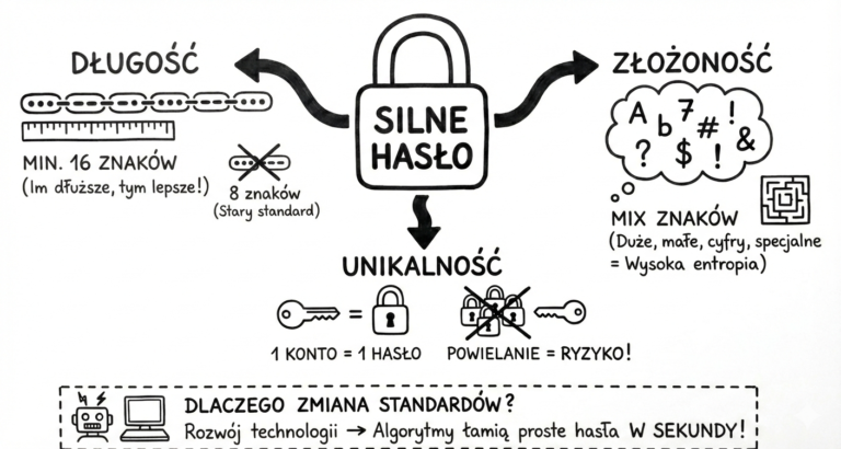 Jak stworzyć silne hasło - infografika